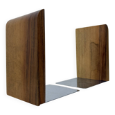 Vintage pair of wood bookends , 1970s