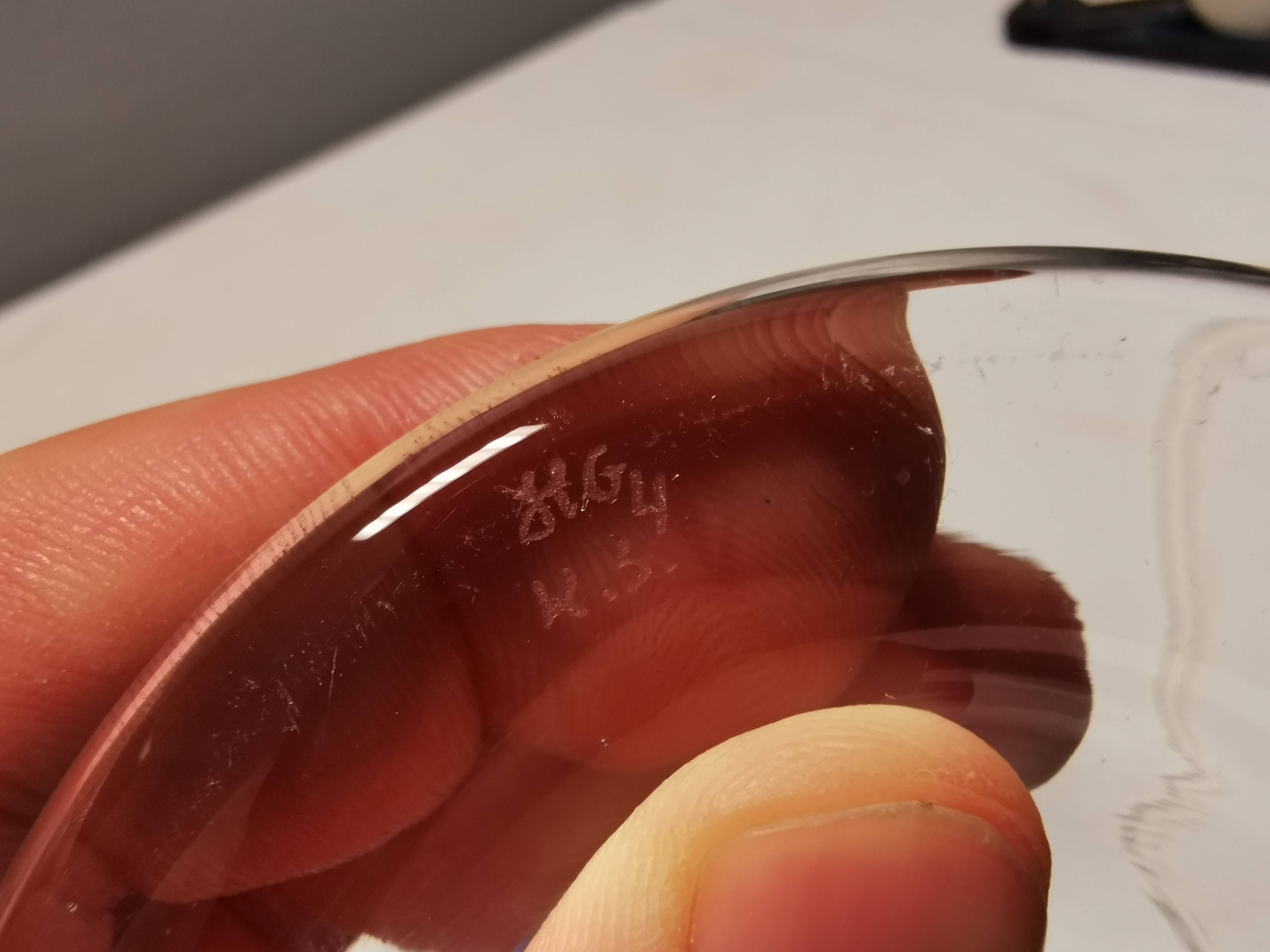 Vase with trumpet-shaped foot, in translucent and blue glass, model Lagune, 1974.