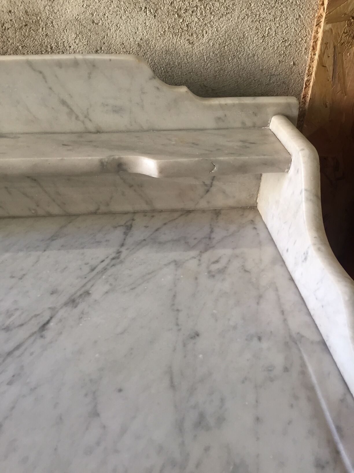 White marble toilet furniture