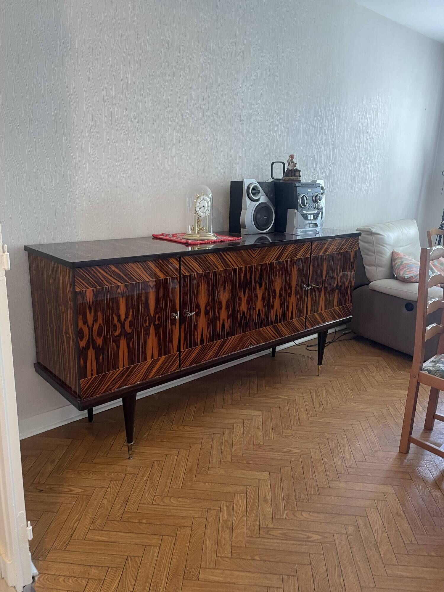 Art Deco enfilade in Macassar ebony from the 1960s.