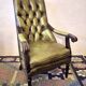 Tufted leather Chesterfield library chair, 1970s