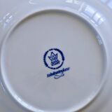 8 dessert plates in porcelain signed Kahla Germany cobalt