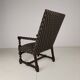 English Barley Twist Library Armchair in Dark Oak, circa 1700