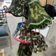 Abats-jour en suspension en tissu multicolore