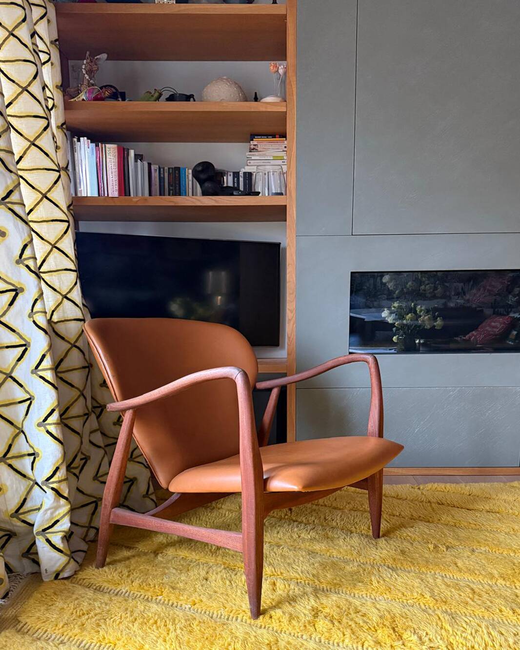 Madsen & Schubell , Fauteuil lounge , années 1950, Danemark