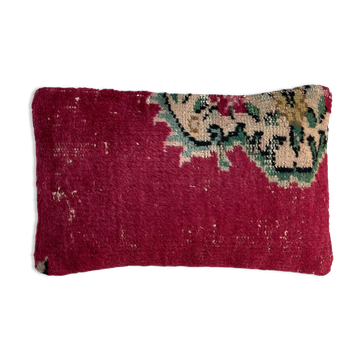 Vintage turkish rug cushion cover, 30 x 50 cm
