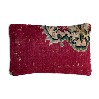 Vintage turkish rug cushion cover, 30 x 50 cm