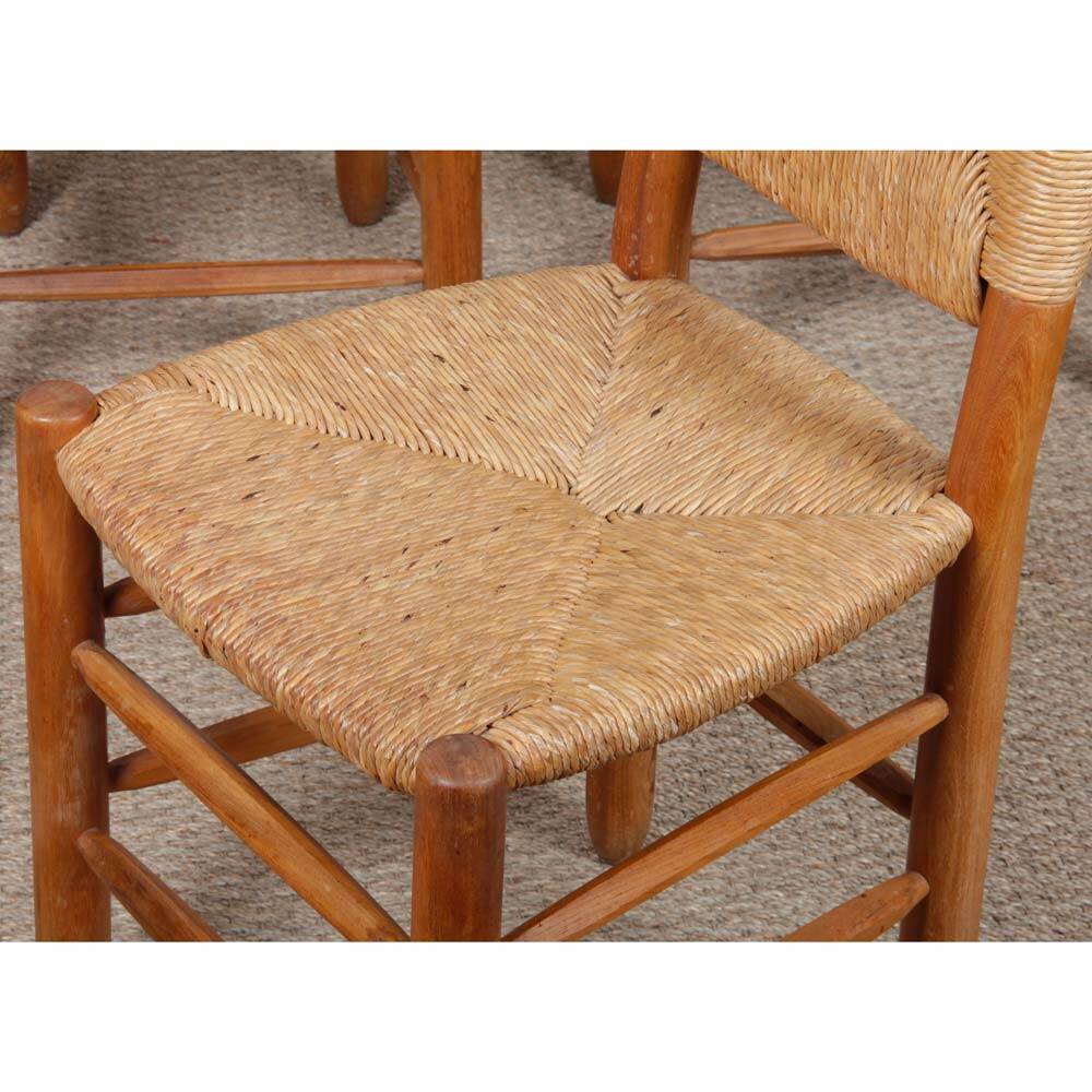 Set of 6 chairs, model Bauche no. 19, by Charlotte Perriand, 1950