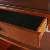 Scandinavian vintage bookcase in teak and beech from Brantorps 1960s Sweden