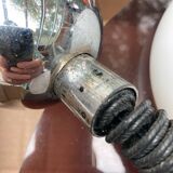 Italian chandelier in opaline and plexiglass 70's