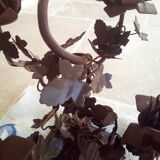 Chandelier 5 branches motifs fleurs