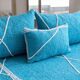 Sky Serenity – Moroccan Znafi Floor Lounge in Sky Blue - Handwoven Bejaad