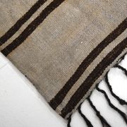 Dirty Gray & Black Hemp Kilim Rug, 161x235Cm