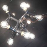 Atomic 12 HL suspension light in Espace style, mid-20th century, Austrian, by J.T. Kalmar, 1960s.