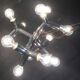 Atomic 12 HL suspension light in Espace style, mid-20th century, Austrian, by J.T. Kalmar, 1960s.