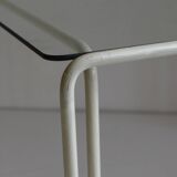 Table basse vintage à structure en métal courbé, 1960