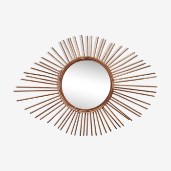 Rattan eye mirror 45x32cm