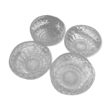 Lot of 4 dessert cups in chiseled glass