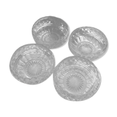 Lot of 4 dessert cups in chiseled glass