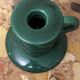 Saint-Clément green ceramic candlestick, 1950s