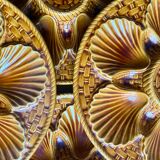 Vintage ceramic oyster plates x 12