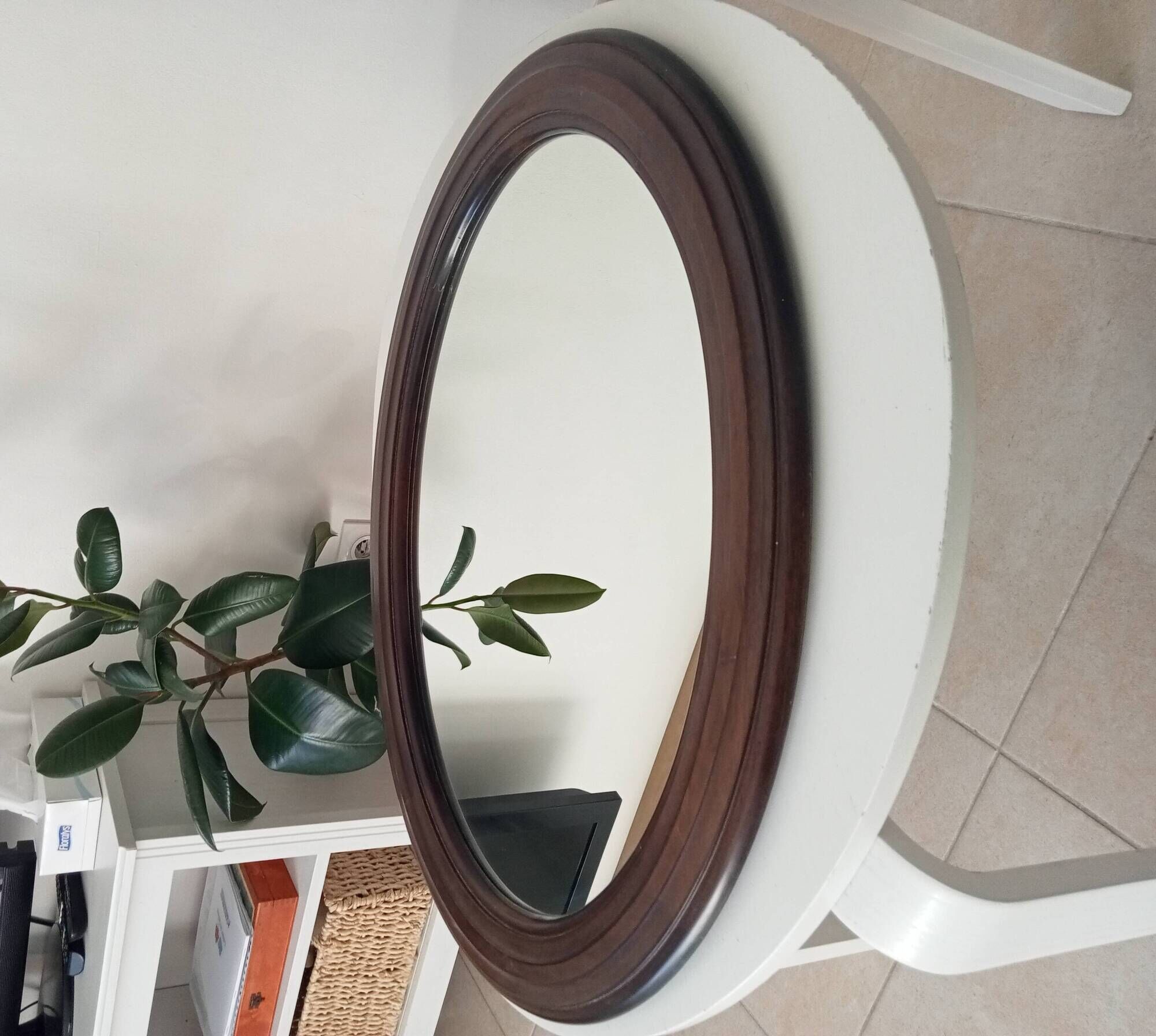 Miroir ovale vintage années 60/70 69*54 cm