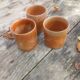 3 tasses en grès vintage