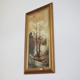 Paintings, oil on canvas, Moretti, 1970, set of 3