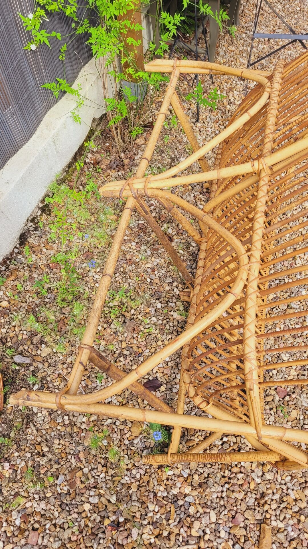 Rattan bench