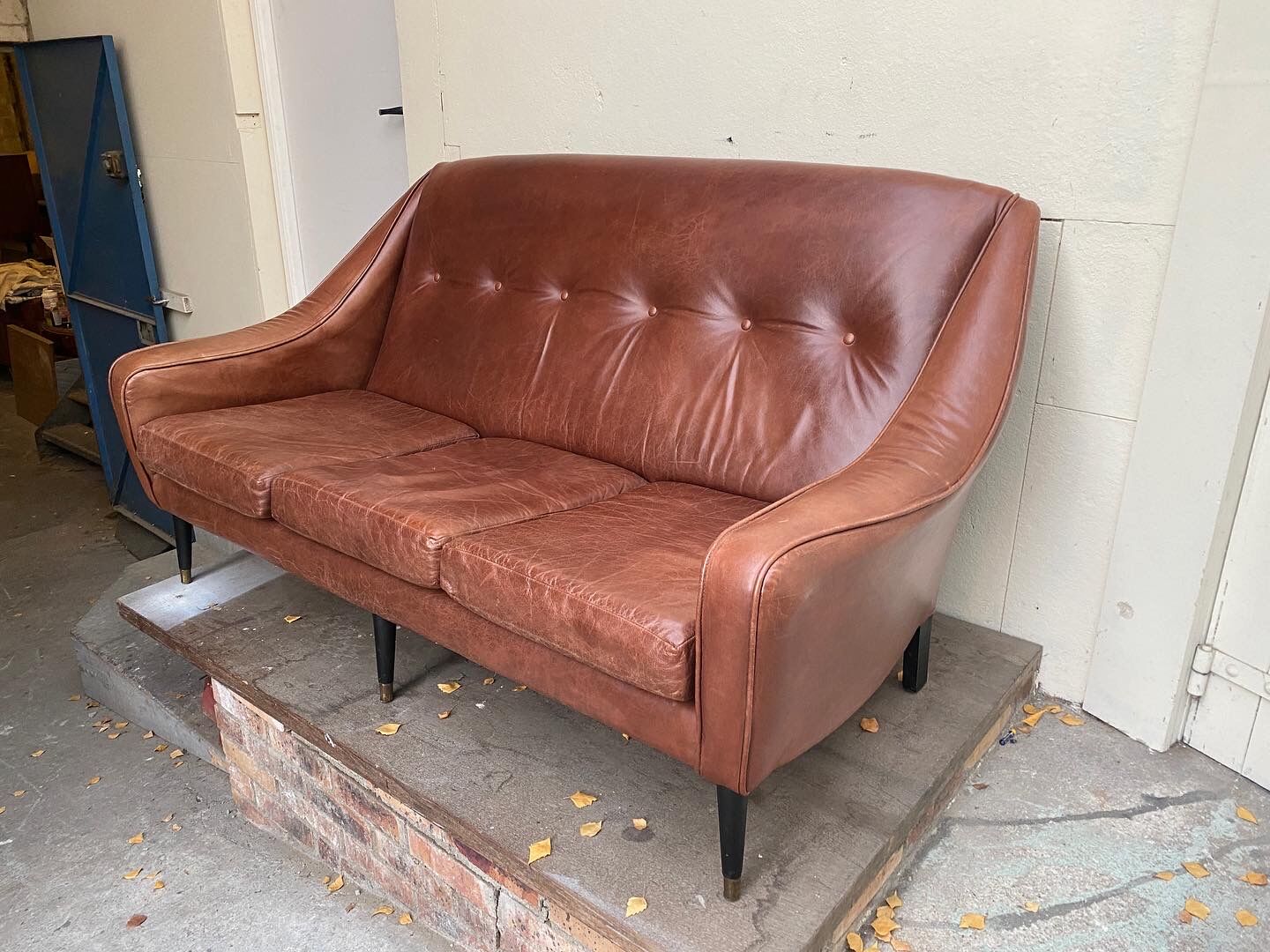 60s leather sofa