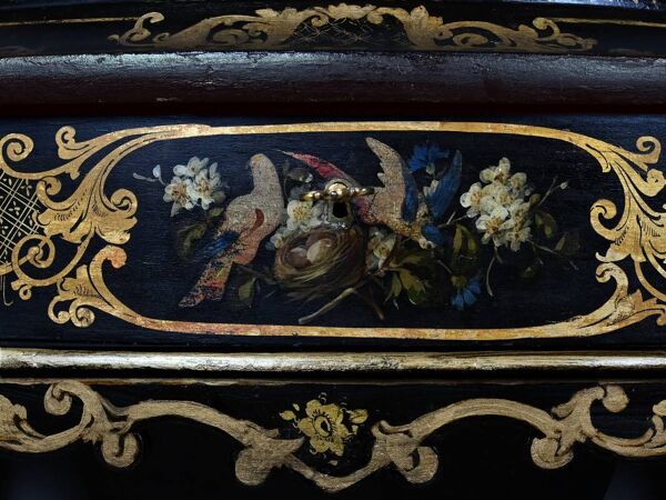 Table travailleuse en bois peint, époque Napoléon III – milieu XIXe