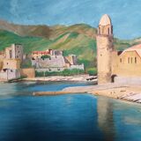 Vue de Collioure, huile sur toile