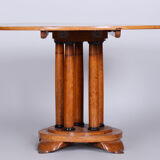 Table à manger en chêne Biedermeier restaurée, bureau pliant, Autriche, années 1830