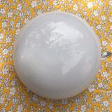 Globe en opaline blanche