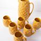 Orangeade service for 6 in Portuguese earthenware Kerangol "Pineapple"