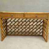 Bamboo dressing table console, 1970
