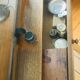 Apothecary trebuchet scale in wooden chest