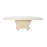 Vintage travertine hidden bar coffee table, 1970s