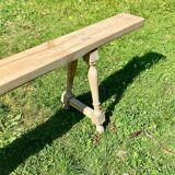 Solid wood bench