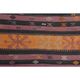 Purple Vintage Turkish Handmade Wool Kilim Runner Rug 109x398