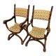 Paire de fauteuils style Renaissance en noyer