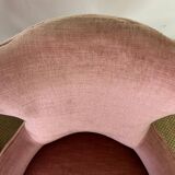 Pair of powder pink toad armchairs