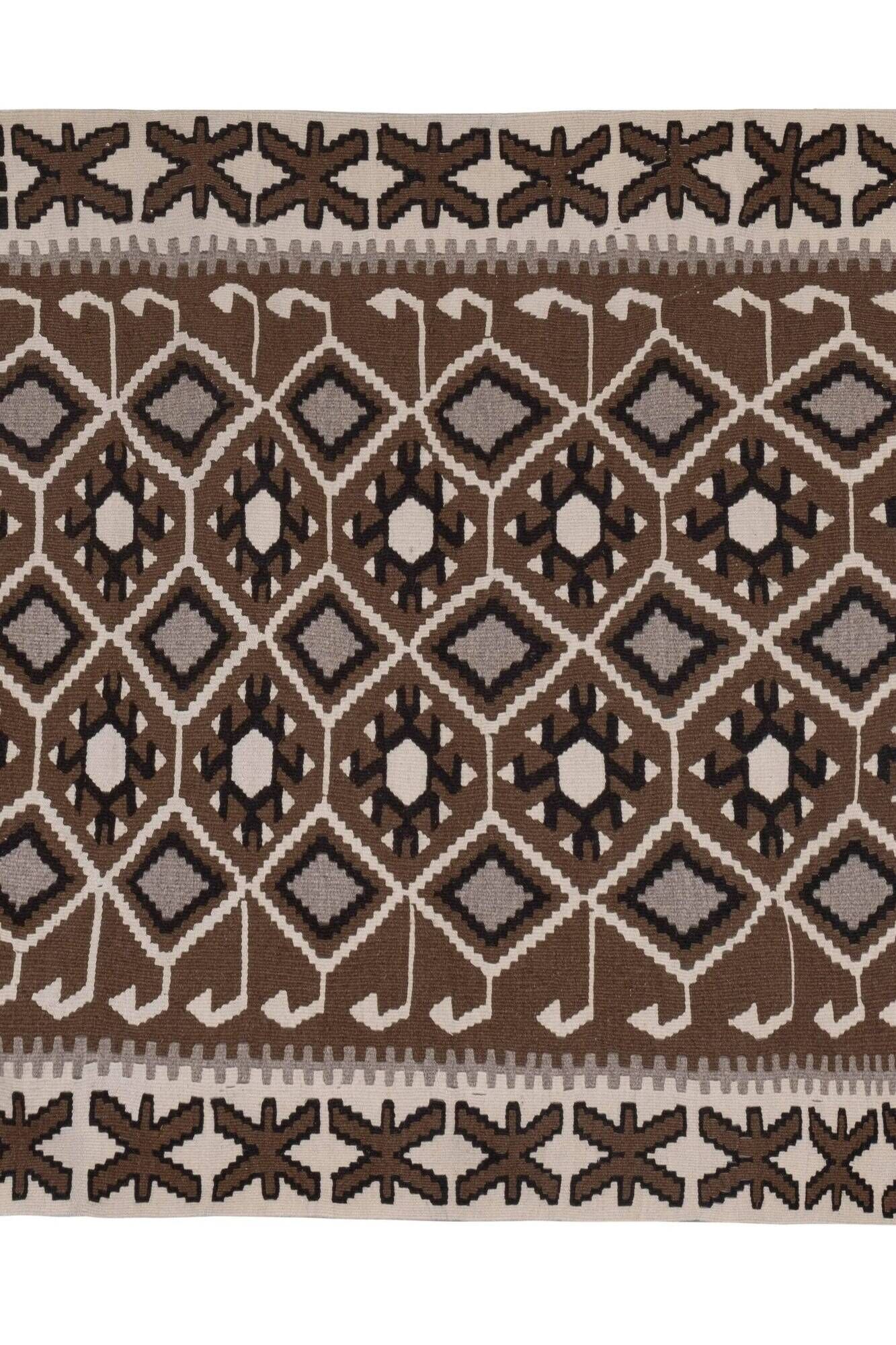 Vintage Turkish kilim, handwoven, 118x140 cm.