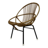 Rattan chair by Dirk van Sliedregt Rohe Noordwolde 1960 in the Netherlands