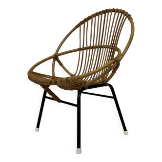 Chaise en rotin de Dirk van Sliedregt Rohe Noordwolde 1960 aux Pays-Bas