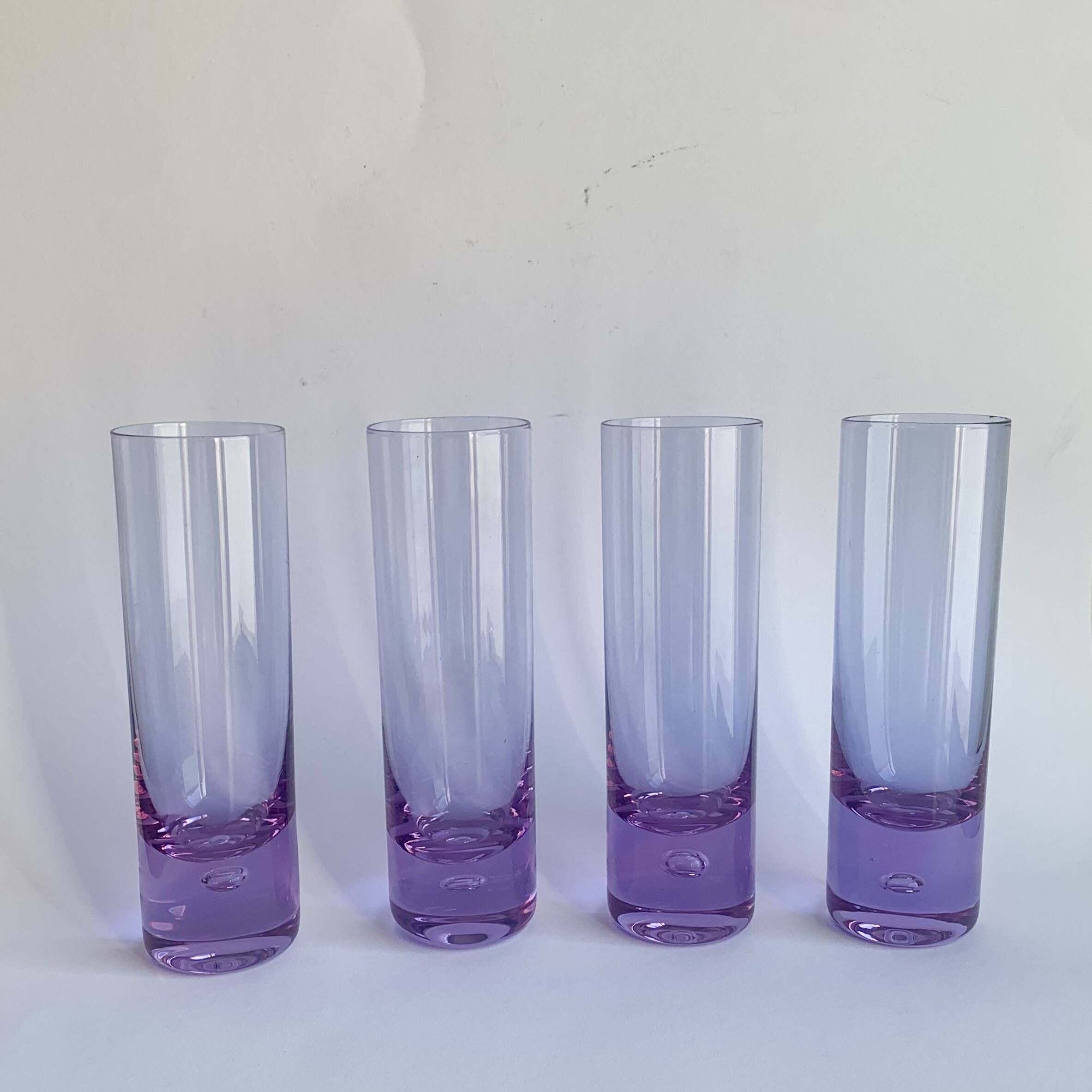 Ensemble de 4 verres Alexandrit conçus par Sergio Asti pour Arnolfo di Cambio.