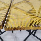 Vintage perforated metal bistro table