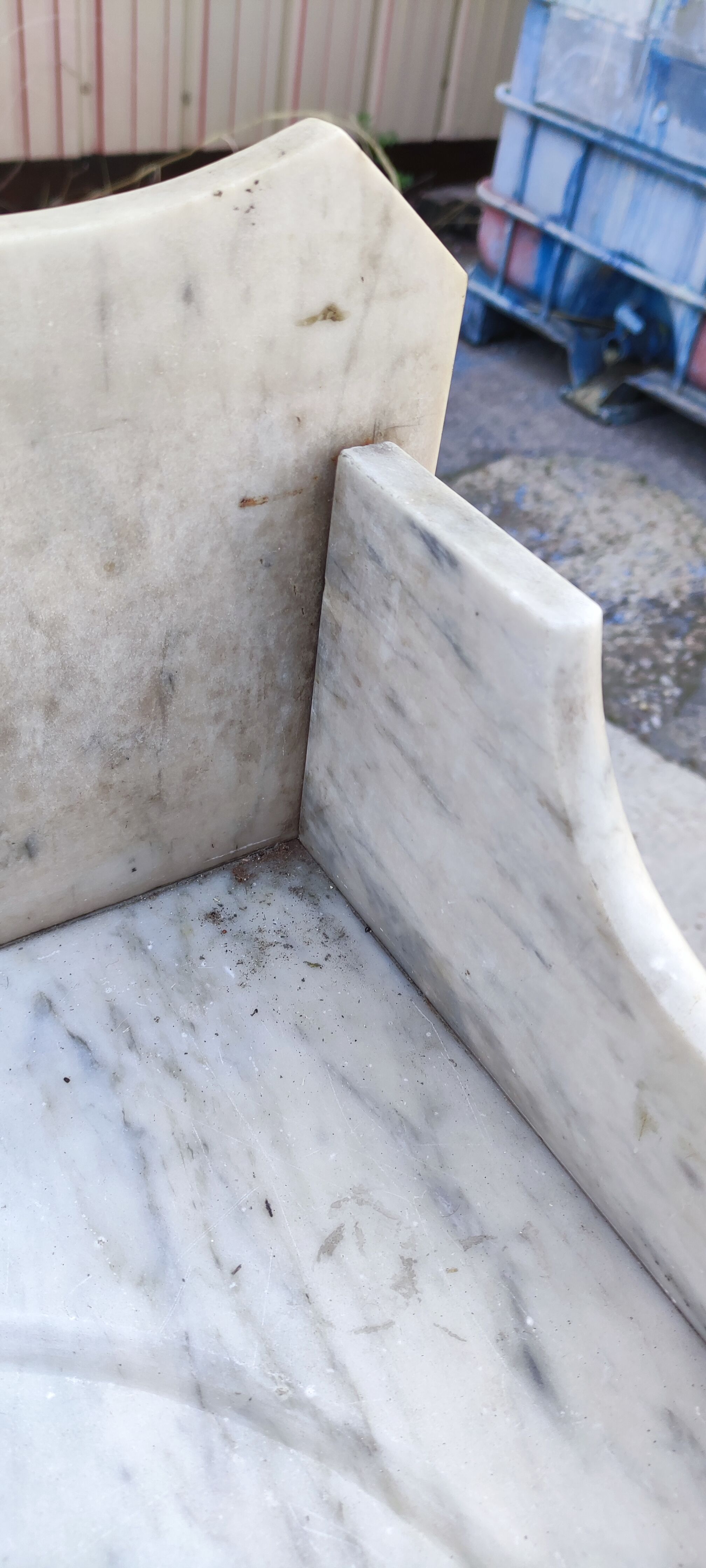 Toilet furniture marble top and pine base