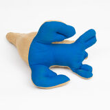 Vintage baby seal therapeutic toy by Renate Müller for H. Josef Leven, Sonneberg, 1970s