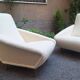 Distex Model Armchairs in White Boucle by Gio Ponti for Manifattura Artigianale Italiana, 1990s, Set of 2